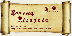 Marina Misojčić vizit kartica
